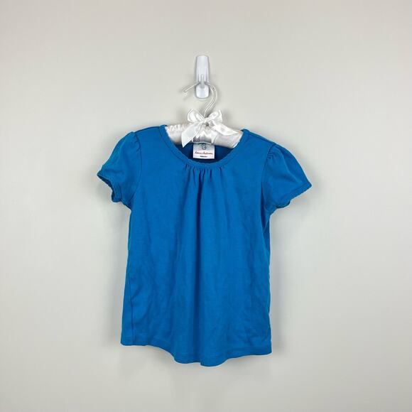 Hanna Andersson Bright Basic Tee Blue 120 cm 6-7 - Picture 1 of 4